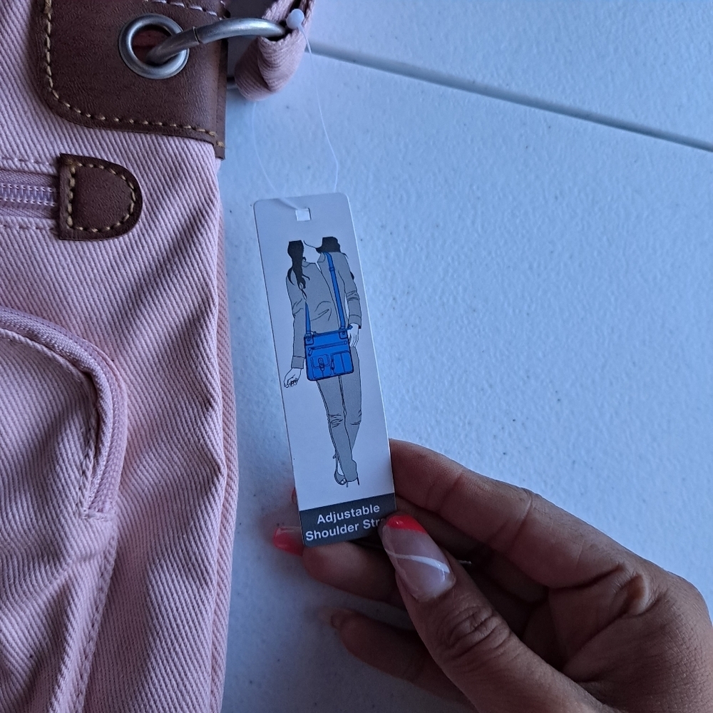 Light Pink Crossbody Hand bag - Picture 3 of 4